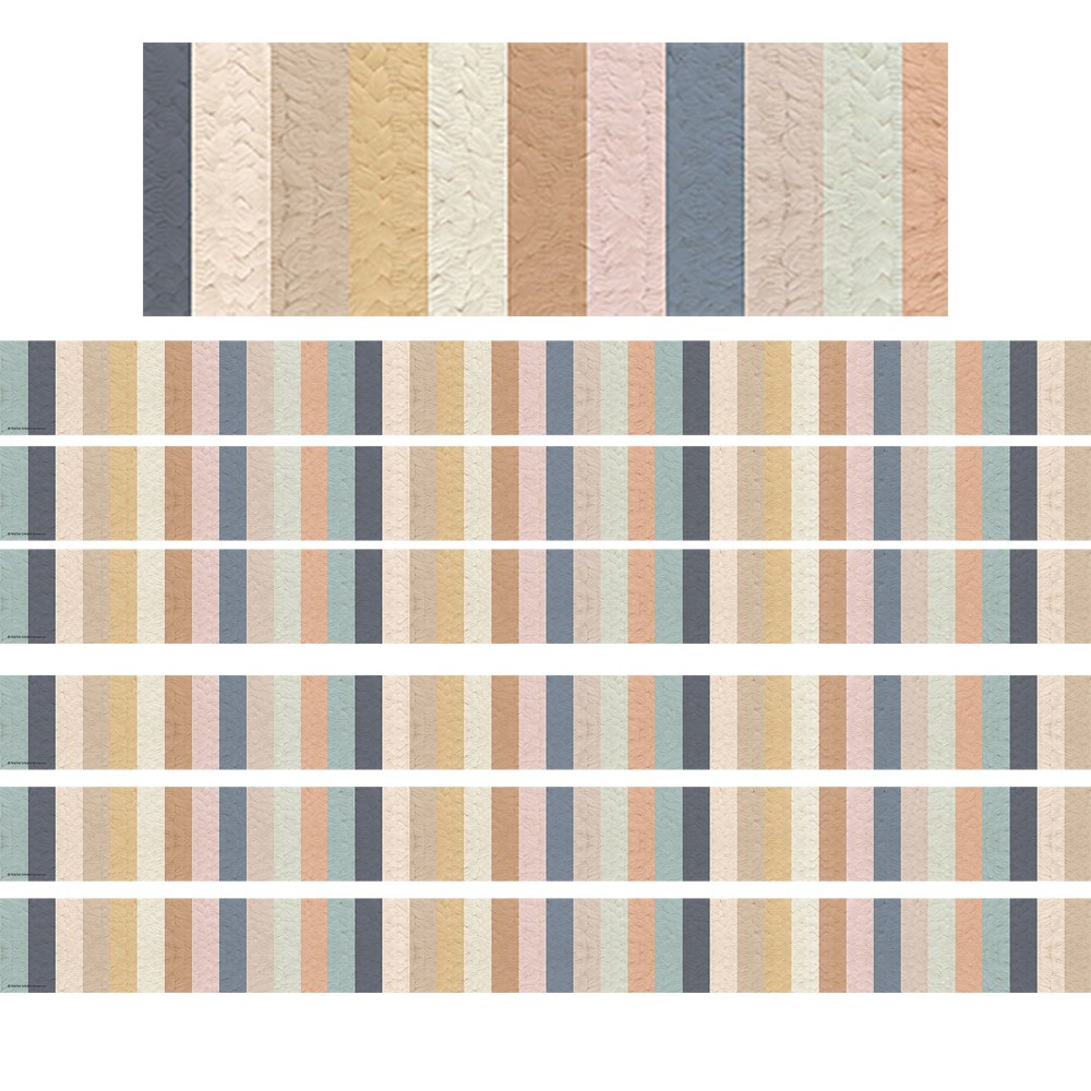 Teacher Created Resources Border Trim, Everyone Is Welcome Stripes, 35', Set Of 6 Packs MPN:TCR7126-6