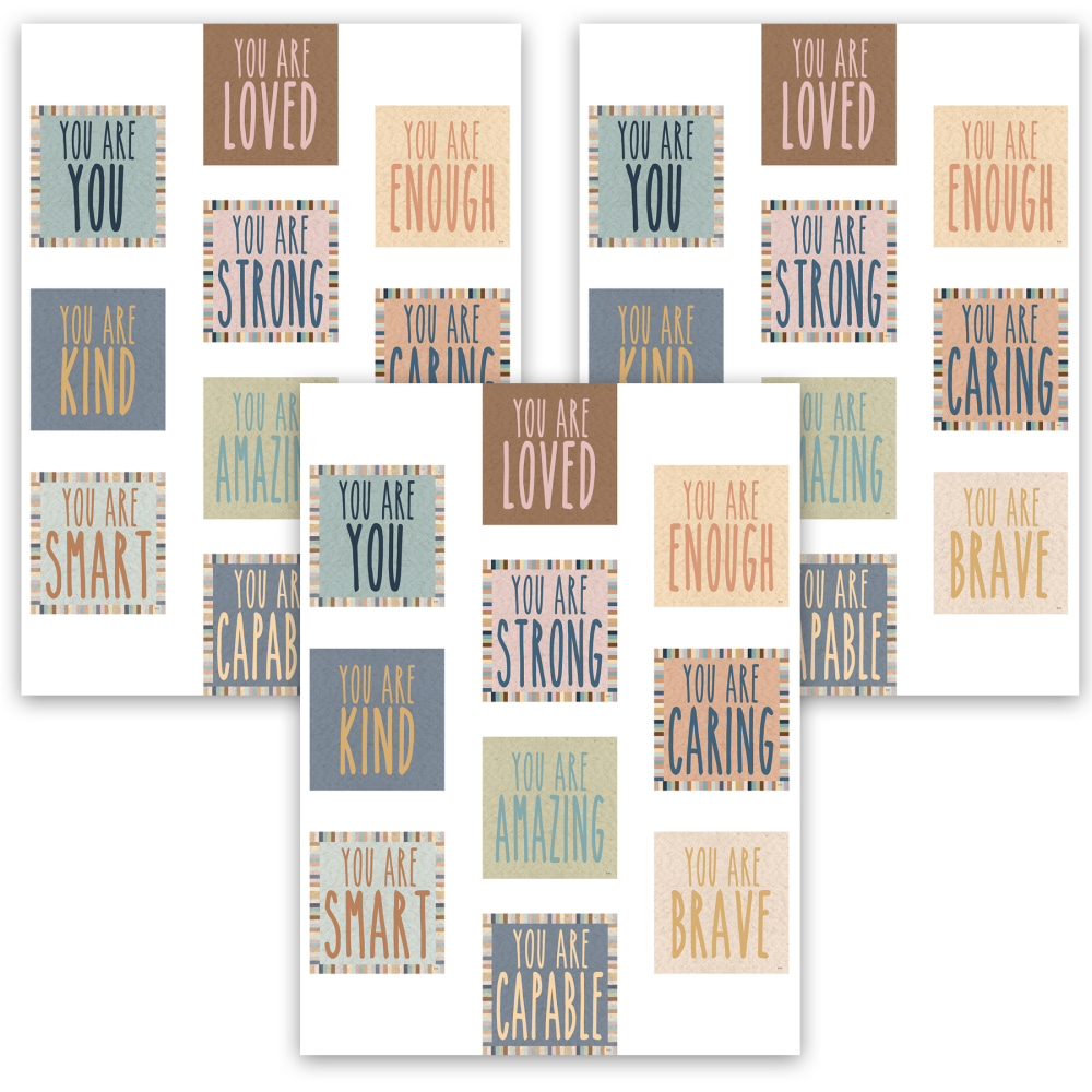 Teacher Created Resources Accents, Everyone is Welcome Positive Affirmations, 30 Pieces Per Pack, Set Of 3 Packs MPN:TCR7133-3