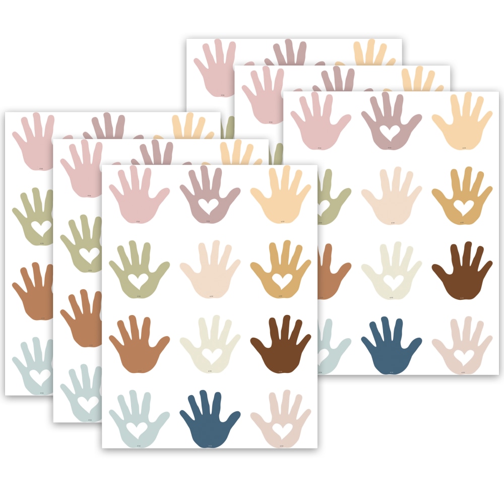 Teacher Created Resources Mini Accents, Everyone Is Welcome Helping Hands, 36 Pieces Per Pack, Set Of 6 Packs MPN:TCR7134-6