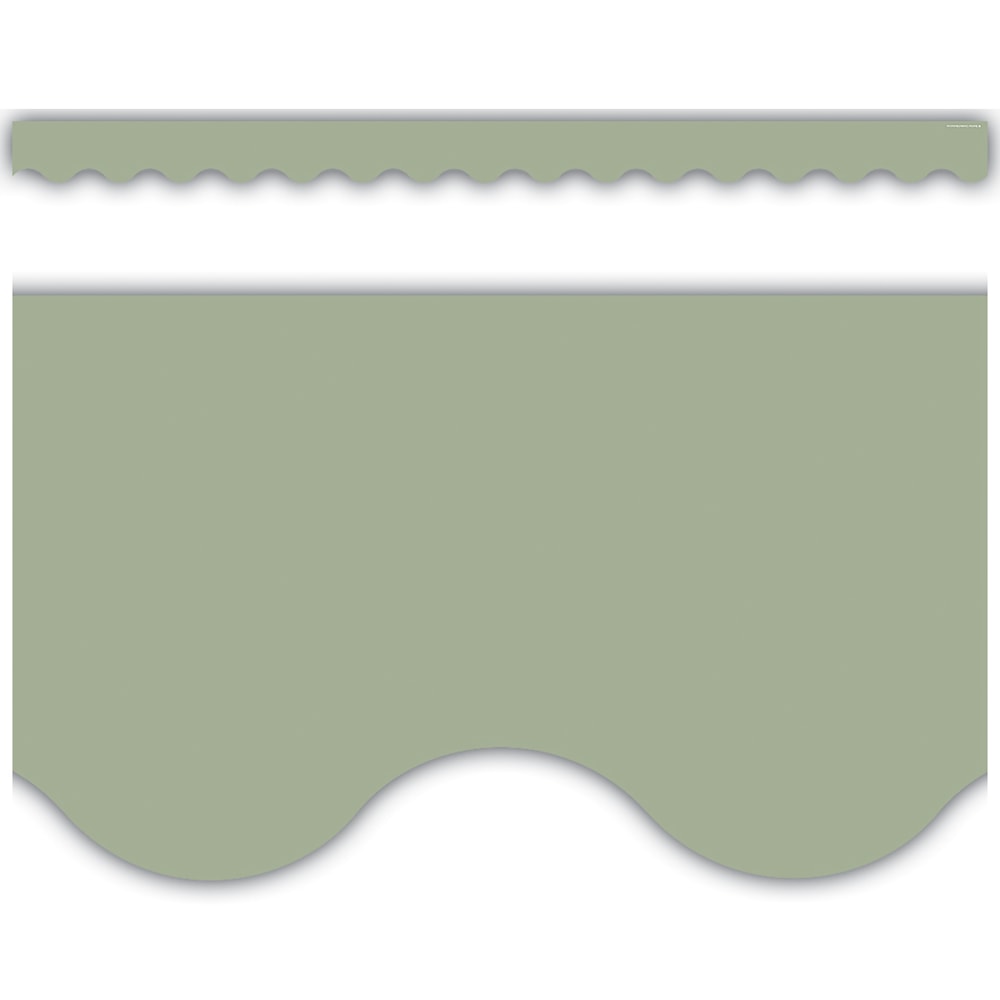 Teacher Created Resources Scalloped Border Trim Packs, 35', Sage Green, Set Of 6 Packs MPN:TCR7184-6