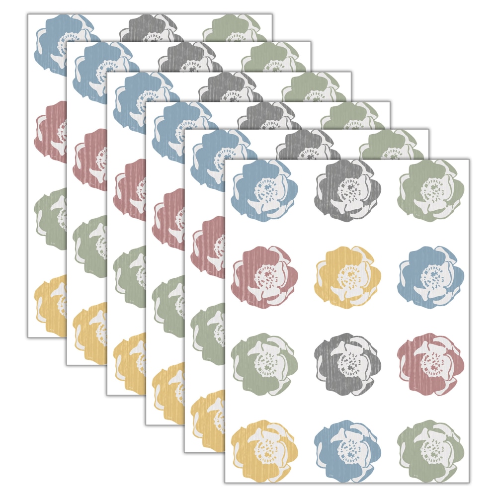 Teacher Created Resources Mini Accents, Classroom Cottage Rosettes, 36 Accents Per Pack, Set Of 6 Packs MPN:TCR7186-6