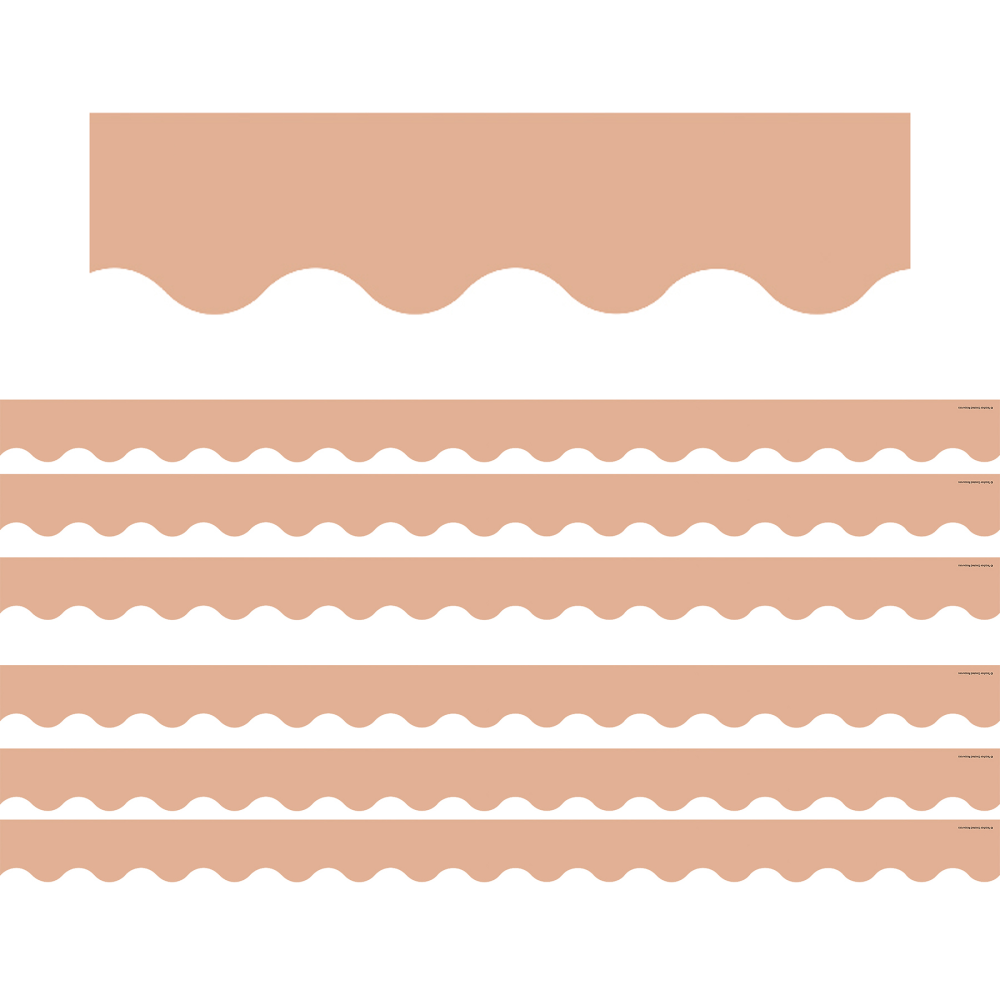 Teacher Created Resources Scalloped Border Trim Packs, 35', Sedona Sand, Set Of 6 Packs MPN:TCR7217-6