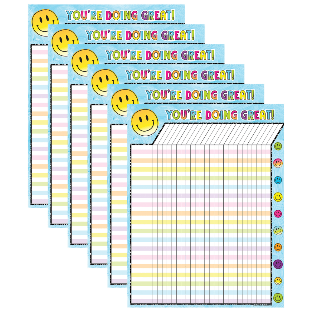 Teacher Created Resources Incentive Chart, Brights 4Ever, Pack Of 6 MPN:TCR7461-6