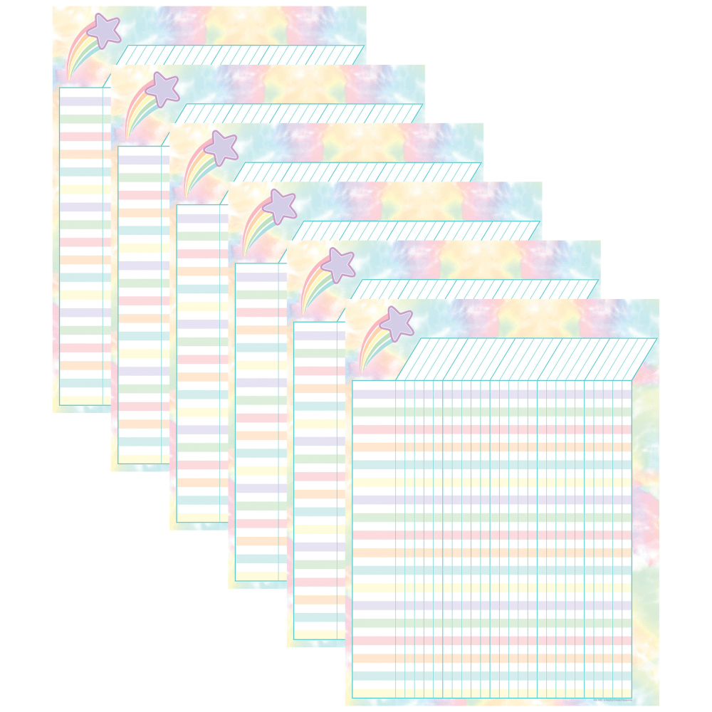 Teacher Created Resources Incentive Chart, Pastel Pop, Pack Of 6 MPN:TCR7475-6