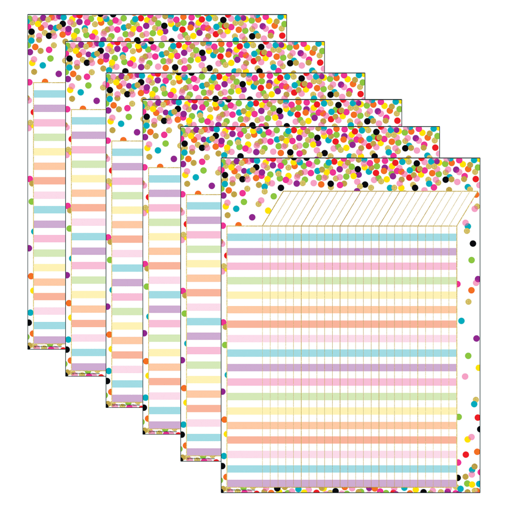 Teacher Created Resources Incentive Chart, Confetti, Pack Of 6 MPN:TCR7595-6