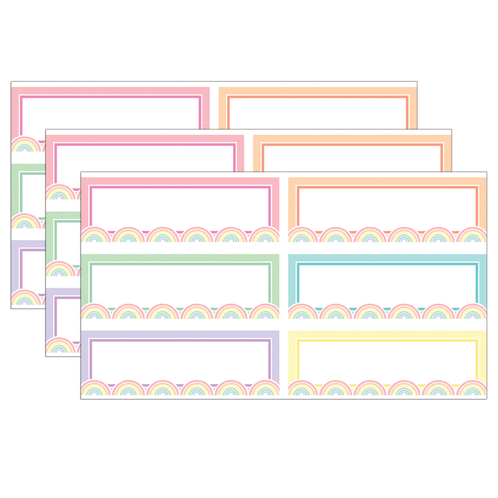 Teacher Created Resources Labels Magnetic Accents, Pastel Pop Rainbow, 20 Per Pack, Set Of 3 Packs MPN:TCR77057-3