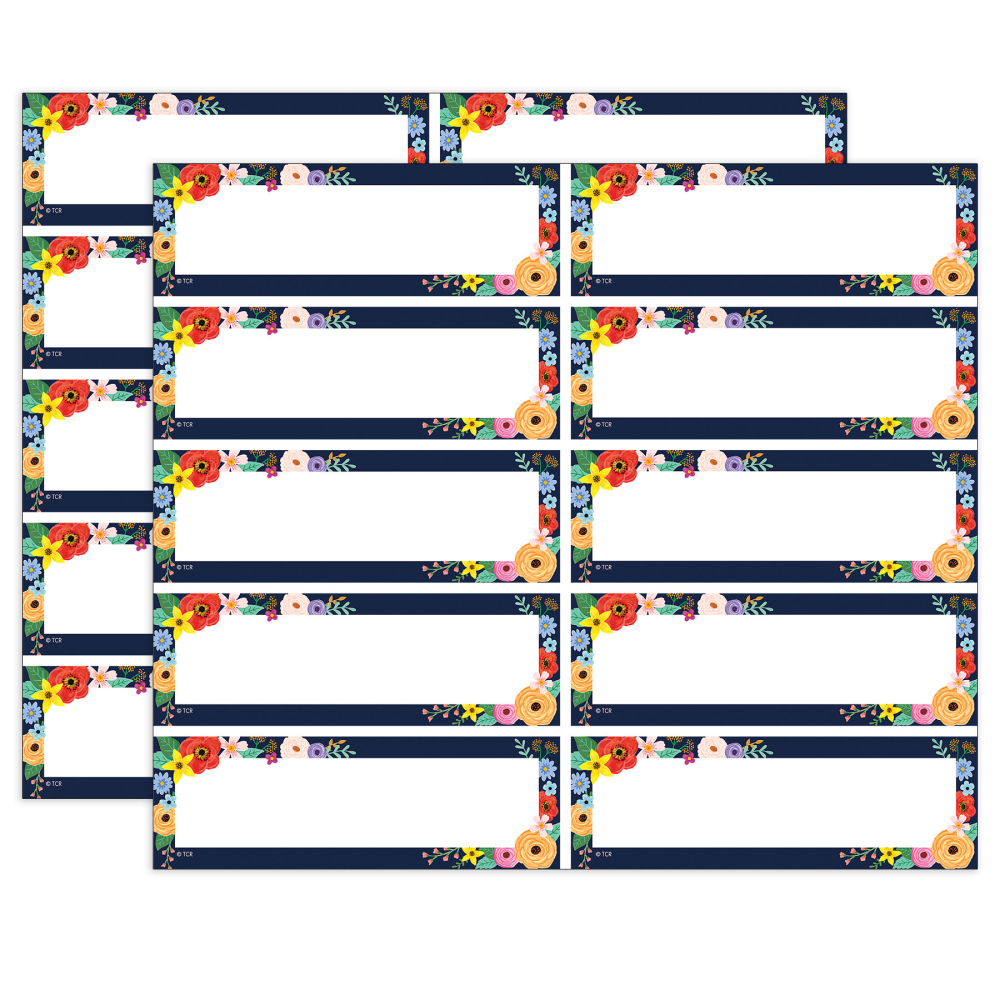 Teacher Created Resources Labels Magnetic Accents, Wildflowers, 20 Per Pack, Set Of 2 Packs MPN:TCR77064-2