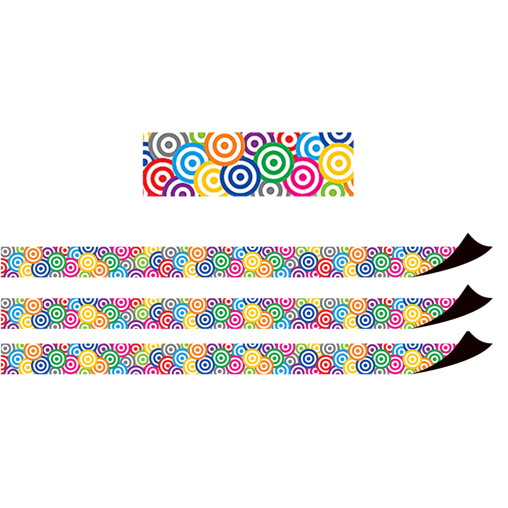 Teacher Created Resources Magnetic Borders, 24in x 1-1/2in, Targets, 12 Borders Per Pack, Set Of 3 Packs MPN:TCR77157-3