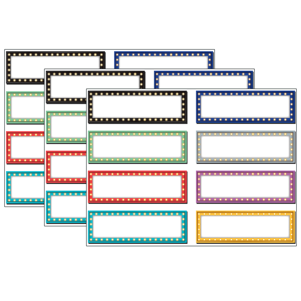 Teacher Created Resources Labels Magnetic Accents, Marquee, 20 Per Pack, Set Of 3 Packs MPN:TCR77284-3