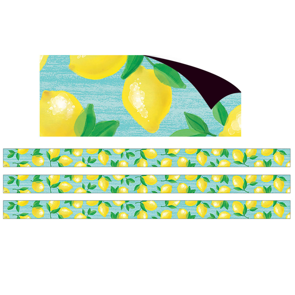 Teacher Created Resources Magnetic Border, Lemon Zest, 24ft Per Pack, Set Of 3 Packs MPN:TCR77455-3