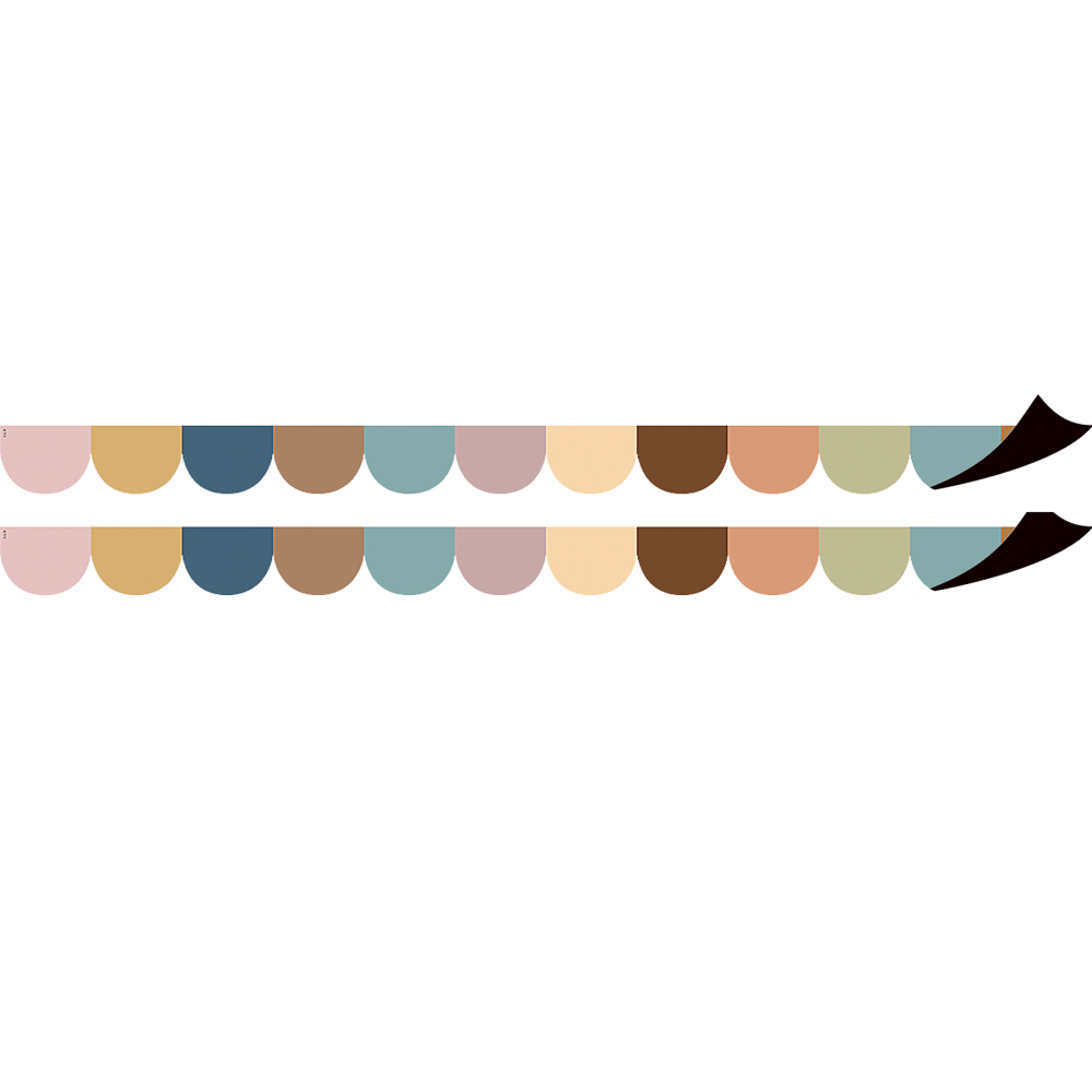 Teacher Created Resources Magnetic Border Packs, 1-1/2in x 24', Everyone is Welcome Scalloped, Set Of 2 Packs MPN:TCR77577-2