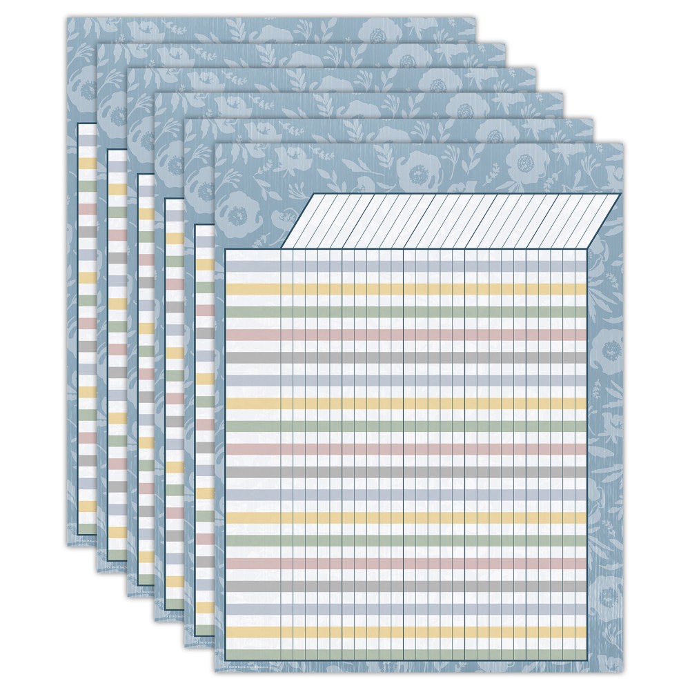 Teacher Created Resources Incentive Charts, 17in x 22in, Classroom Cottage, Pack Of 6 Charts MPN:TCR7881-6