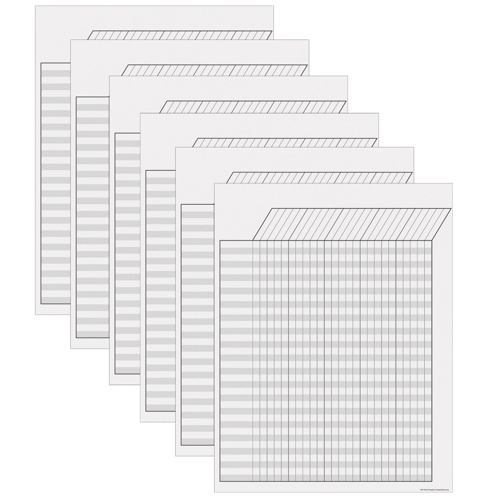 Teacher Created Resources Incentive Write-On/Wipe-Off Chart, White, Pack Of 6 MPN:TCR7918-6