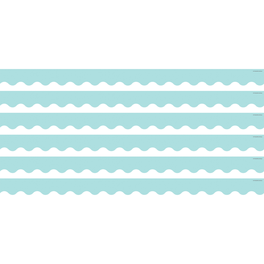 Teacher Created Resources Scalloped Border Trim Packs, 35', Pastel Blue, Set Of 6 Packs MPN:TCR8426-6