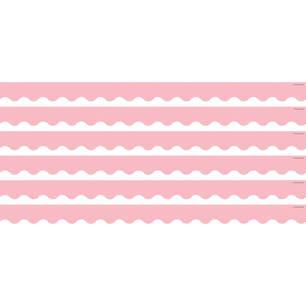 Teacher Created Resources Scalloped Border Trim Packs, 35', Pastel Pink, Set Of 6 Packs MPN:TCR8428-6