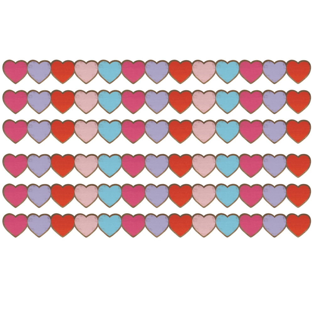 Teacher Created Resources Die-Cut Border Trim, Home Sweet Classroom Hearts, 35ft Per Pack, Set Of 6 Packs MPN:TCR8457-6