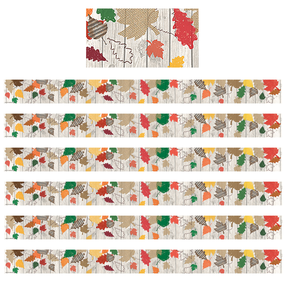 Teacher Created Resources Straight Border Trim, Home Sweet Classroom Happy Fall, 35ft Per Pack, Set Of 6 Packs MPN:TCR8707-6