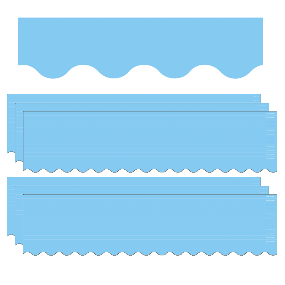 Teacher Created Resources Scalloped Border Trim Packs, 35', Light Blue, Set Of 6 Packs MPN:TCR8776-6