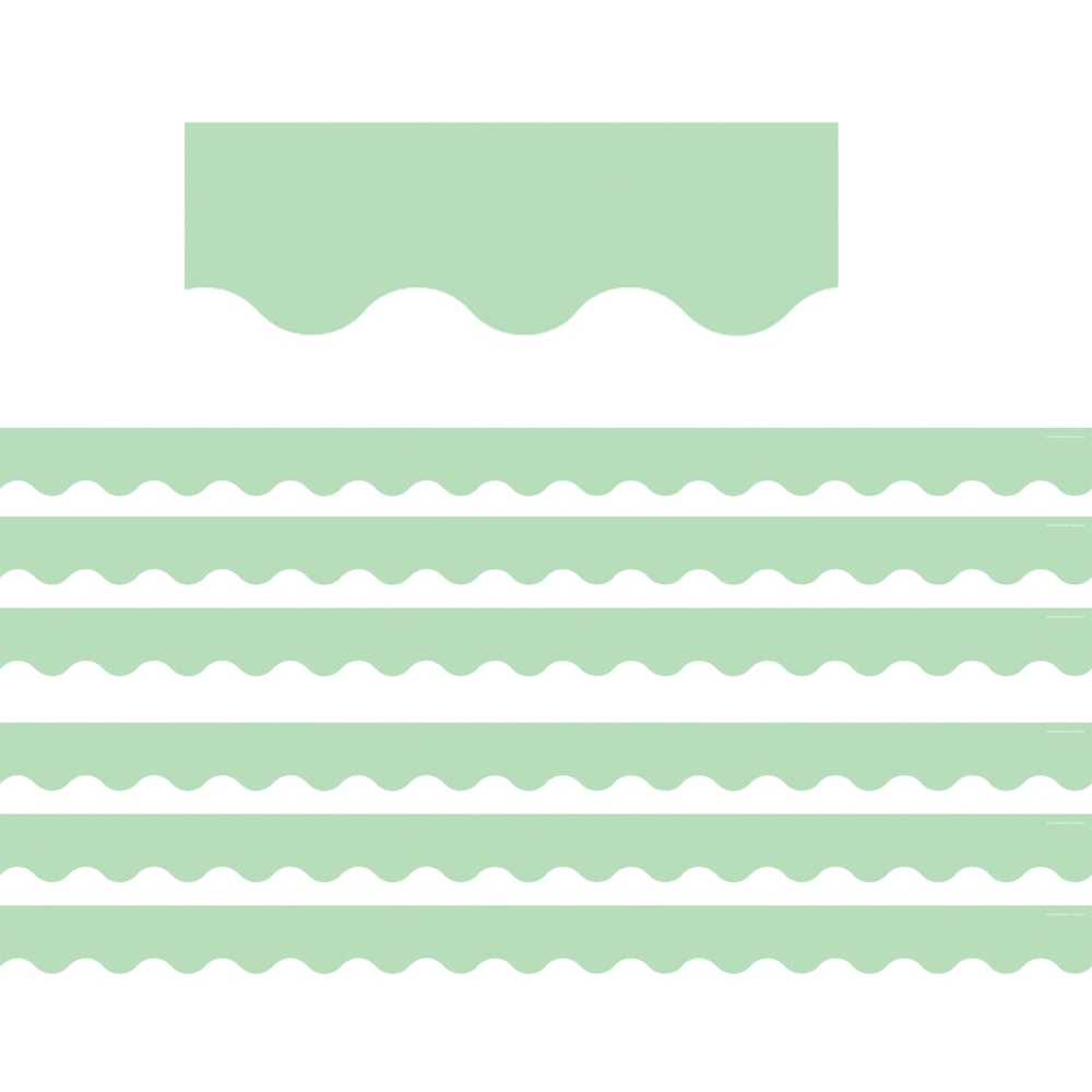 Teacher Created Resources Scalloped Border Trim Packs, 35', Mint Green, Set Of 6 Packs MPN:TCR8870-6