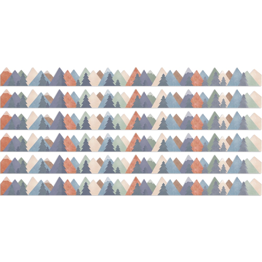 Teacher Created Resources Die-Cut Border Trim, Moving Mountains, 35ft Per Pack, Set Of 6 Packs MPN:TCR9147-6