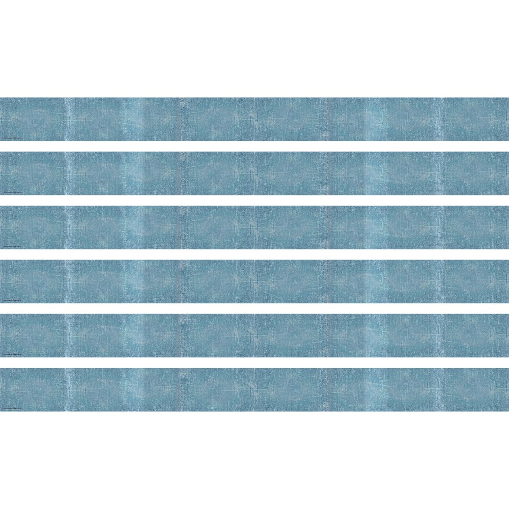 Teacher Created Resources Straight Border Trim, Moving Mountains Blue, 35ft Per Pack, Set Of 6 Packs MPN:TCR9148-6