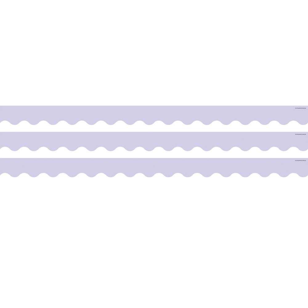 Teacher Created Resources Scalloped Border Trim Rolls, 50', Lavender, Pack Of 3 Rolls MPN:TCR9158-3