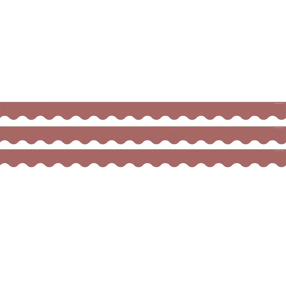 Teacher Created Resources Scalloped Border Trim Rolls, 50', Deep Rose, Pack Of 3 Rolls MPN:TCR9159-3