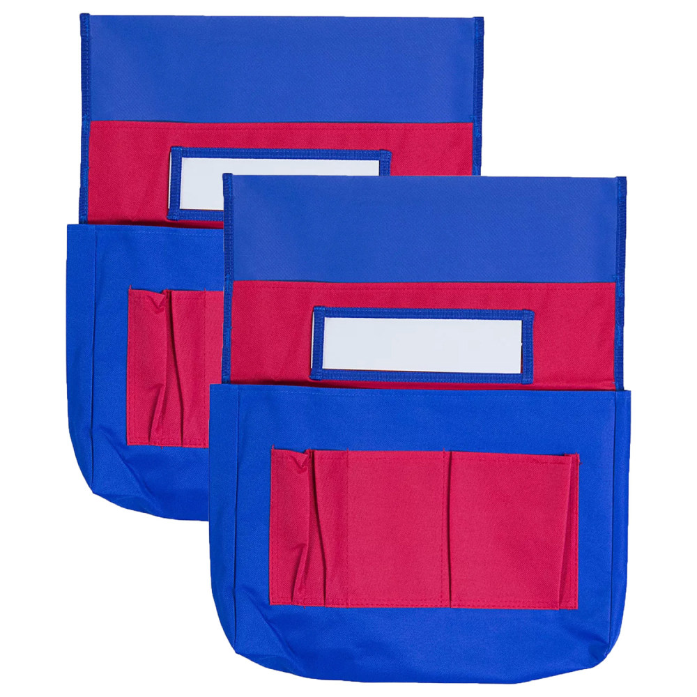 Carson-Dellosa Education Pocket Chart Chairback Buddies, 19inH x 15inW x 2'D, Blue/Red, Pack Of 2 Buddies MPN:CD-158035-2