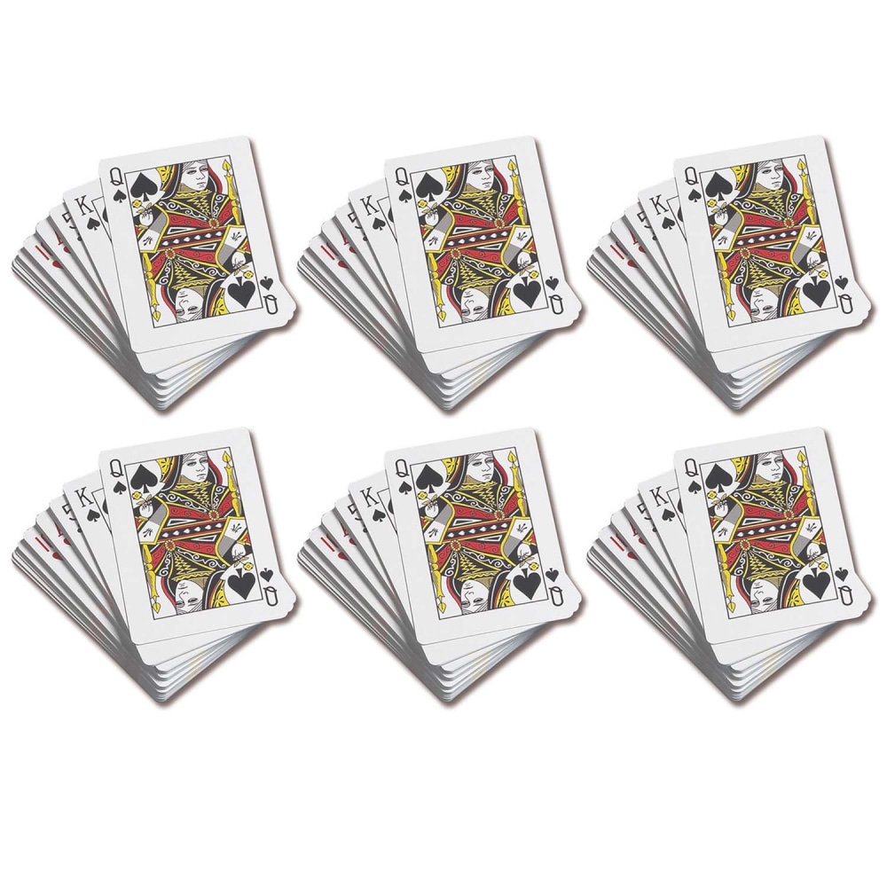 Learning Advantage Standard Playing Cards, 3-1/2in x 2-1/2in, 52 Cards Per Deck, Pack Of 6 Decks MPN:CTU7931-6