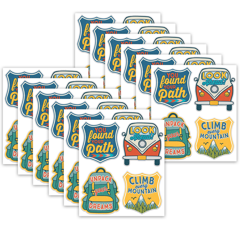 Eureka Adventurer Sticker Badges Stickers, 40 Per Pack, Set Of 12 Packs MPN:EU-659585-12