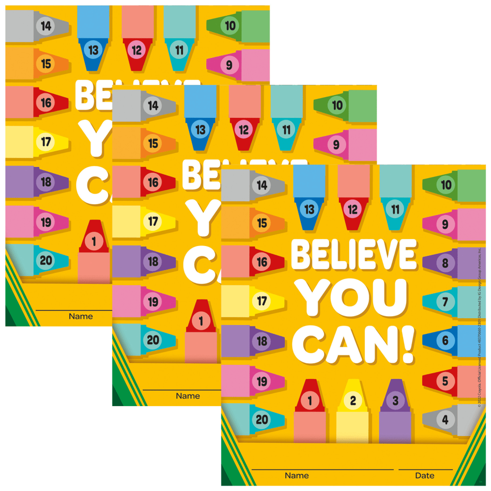 Eureka Mini Reward Charts With Stickers, Crayola, 36 Per Pack, Set Of 3 Packs MPN:EU-837066-3