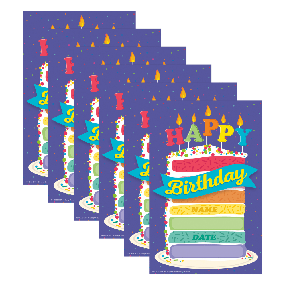 Eureka Recognition Award, Birthday, 36 Per Pack, Set Of 6 Packs MPN:EU-844232-6