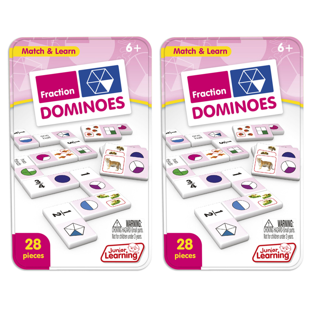 Junior Learning Fractions Domino Set, Pack Of 2 Sets MPN:JRL485-2