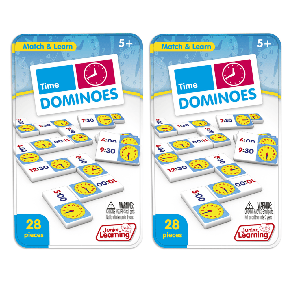 Junior Learning Time Domino Sets, Pack of 2 Sets MPN:JRL486-2