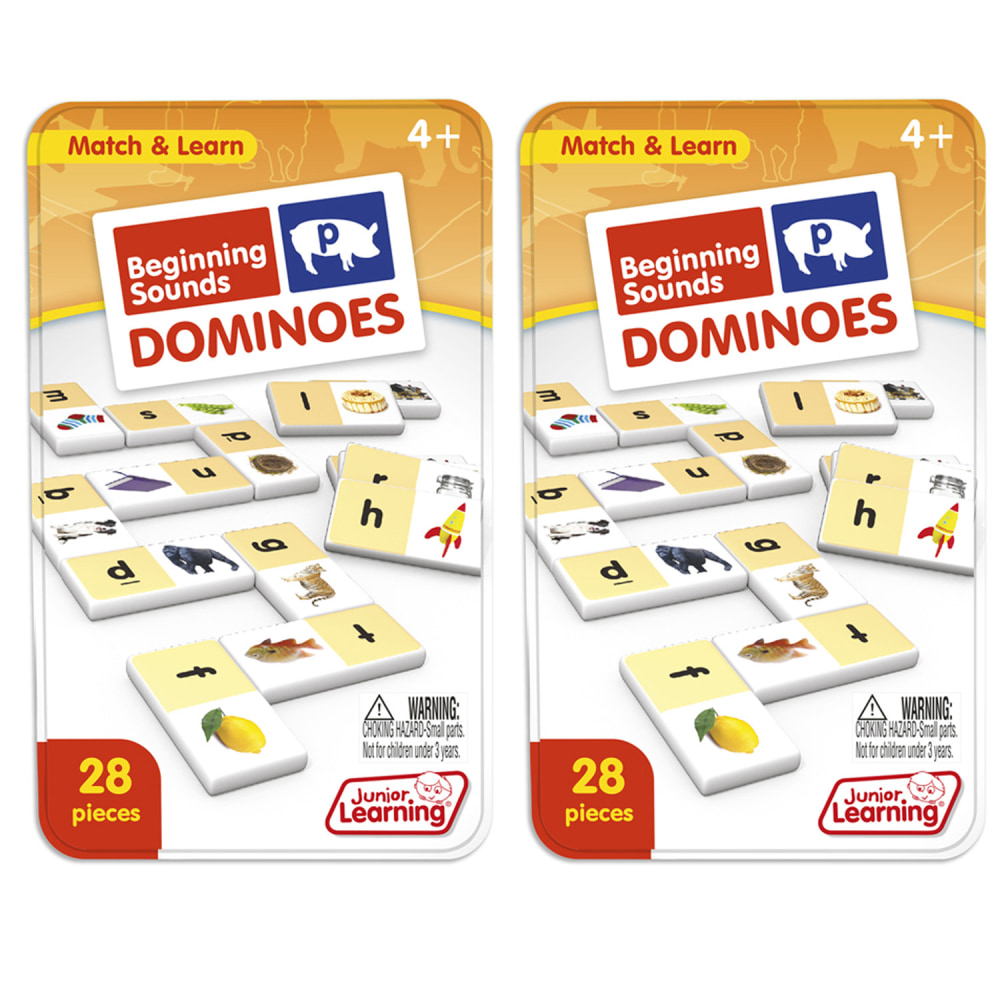 Junior Learning Beginning Sounds Domino Sets, Pack Of 2 Sets MPN:JRL492-2