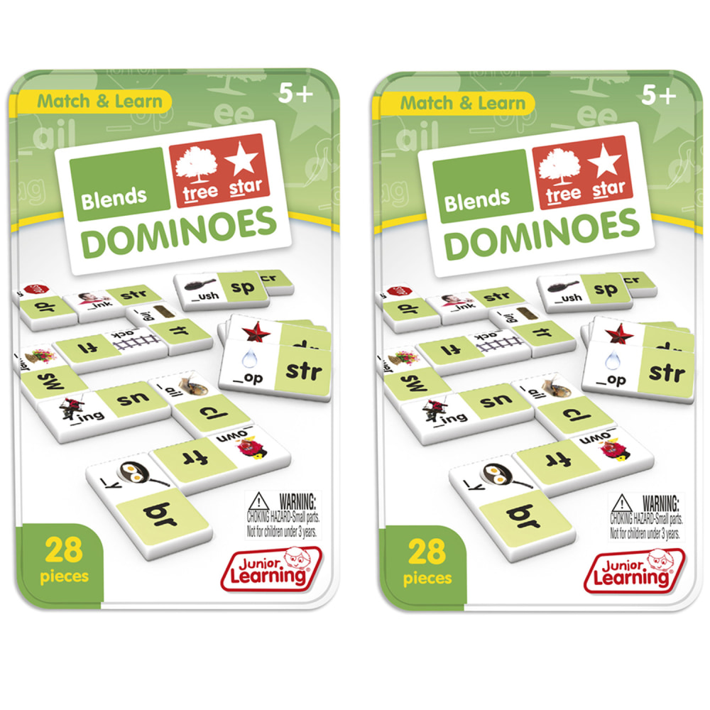 Junior Learning Learning Blends Domino Sets, Pack Of 2 Sets MPN:JRL494-2