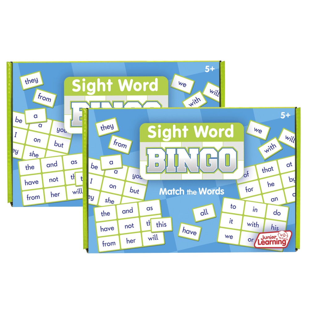 Junior Learning Sight Word Bingo Games, Grades 1 To 4, Pack Of 2 Games MPN:JRL545-2