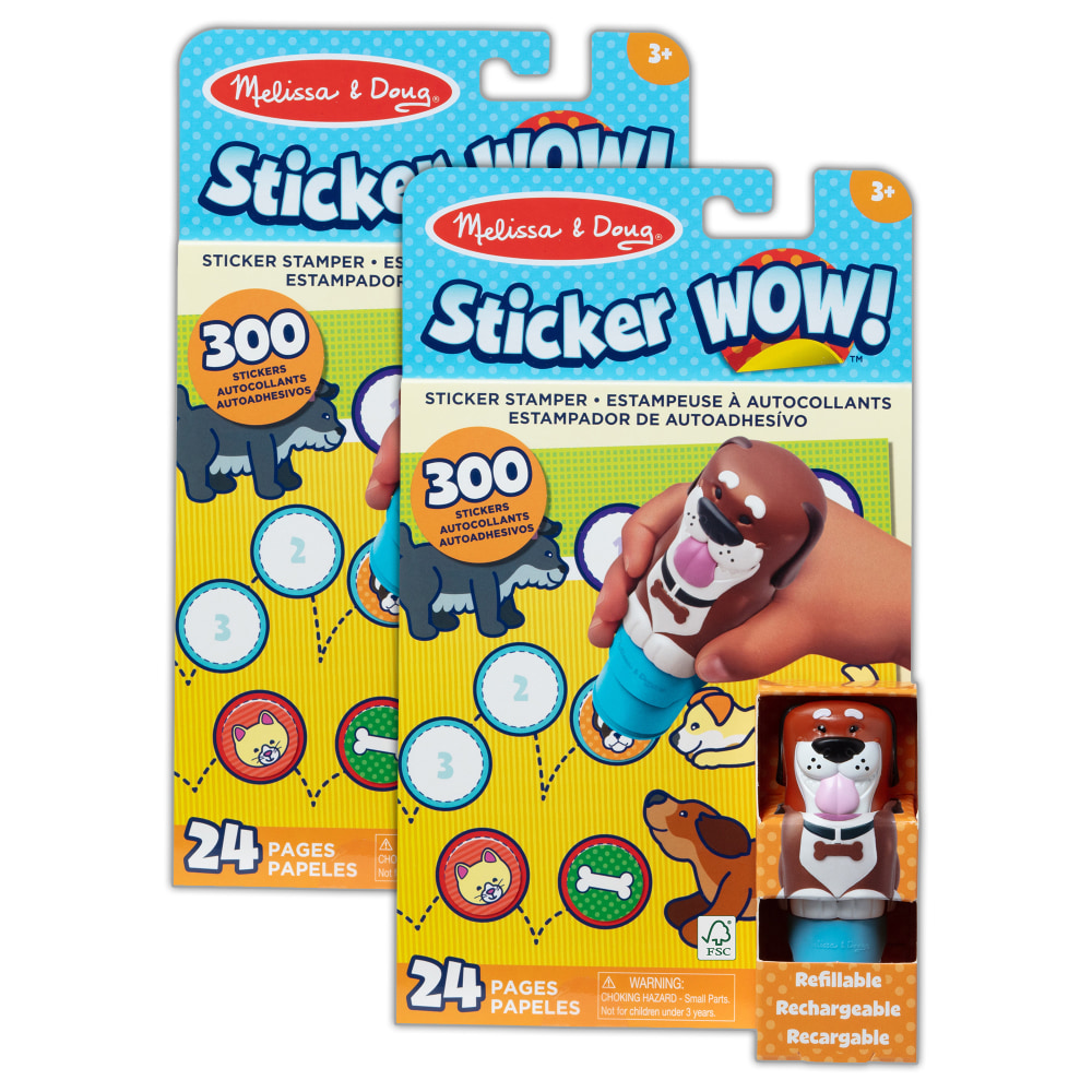 Melissa & Doug Sticker WOW! Activity Pad Sets, Medium, Dog, 300 Stickers Per Set, 2 Sets MPN:LCI50324-2