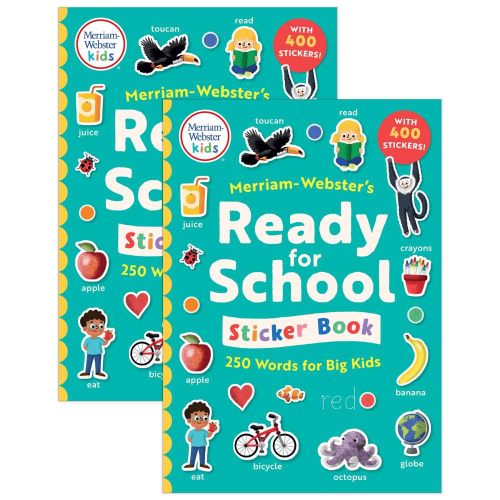 Merriam-Webster Ready-For-School Sticker Books, Multicolor, Pack Of 2 Sticker Books MPN:MW-1478-2