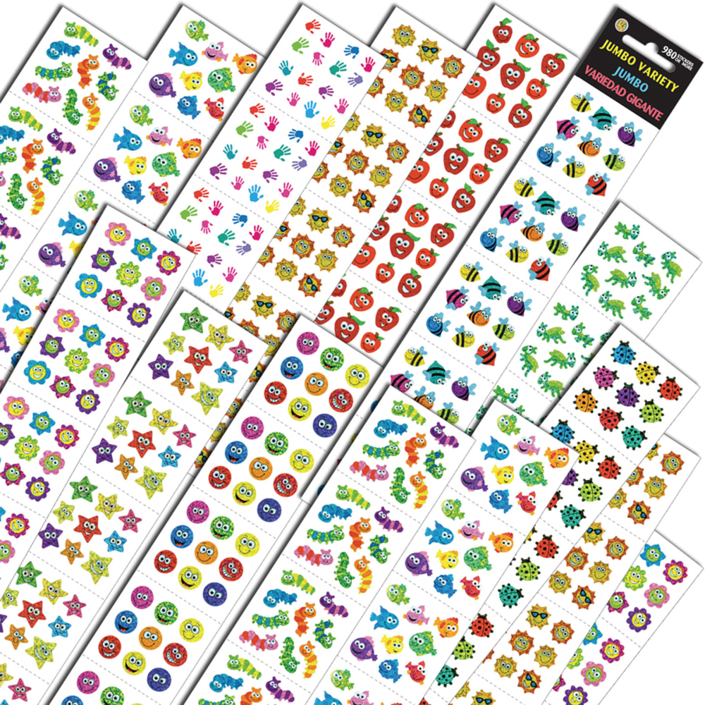 Sandylion Jumbo Variety Assortment Sticker Packs, 980 Stickers Per Pack, Set Of 2 Packs MPN:SLSTEPJVQ-2