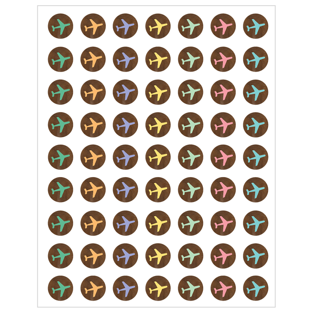 Teacher Created Resources Mini Stickers, Travel the Map Airplanes, 378 Stickers Per Pack, Set Of 12 Packs MPN:TCR8563-12