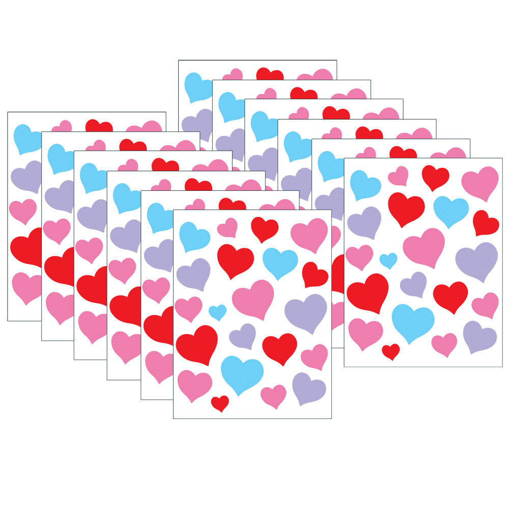 Teacher Created Resources Stickers, Charming Hearts, 120 Stickers Per Pack, Set Of 12 Packs MPN:TCR8587-12