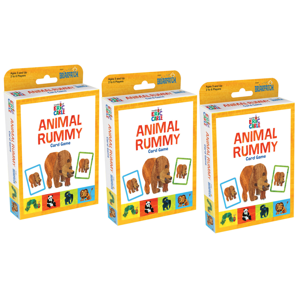 Briarpatch The World Of Eric Carle Animal Rummy Card Game, Pack Of 3 MPN:UG-01251-3