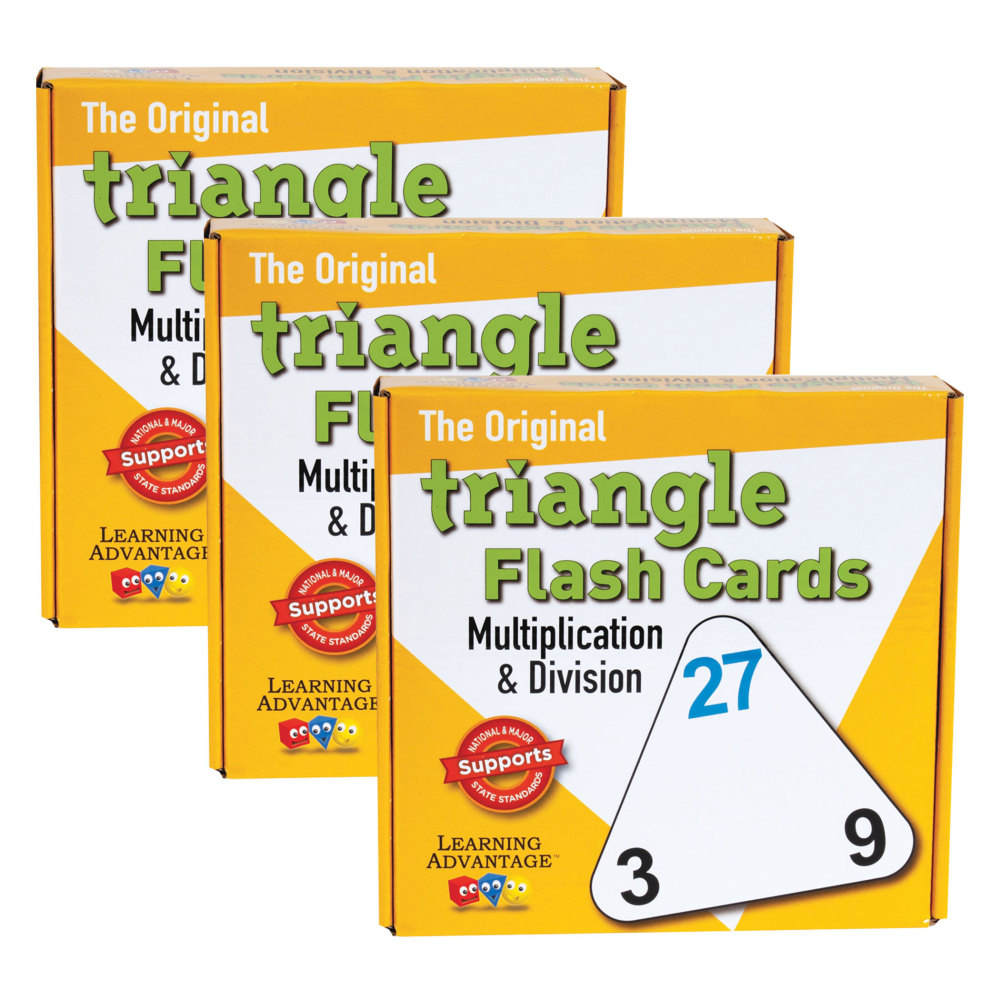Learning Advantage The Original Triangle Flash Cards, Multiplication & Division, 20 Per Set, Pack Of 3 Sets MPN:CRE4552-3