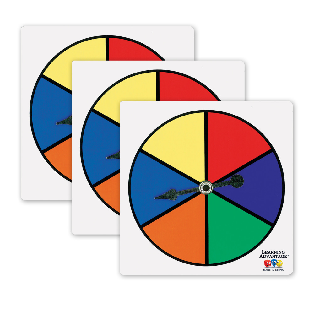 Learning Advantage Six-Color Spinners, 5 Per Set, Pack Of 3 Sets MPN:CTU7354-3