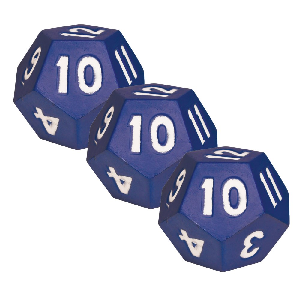 Learning Advantage 12-Sided Die, Demonstration Size, Pack Of 3 MPN:CTU7398-3