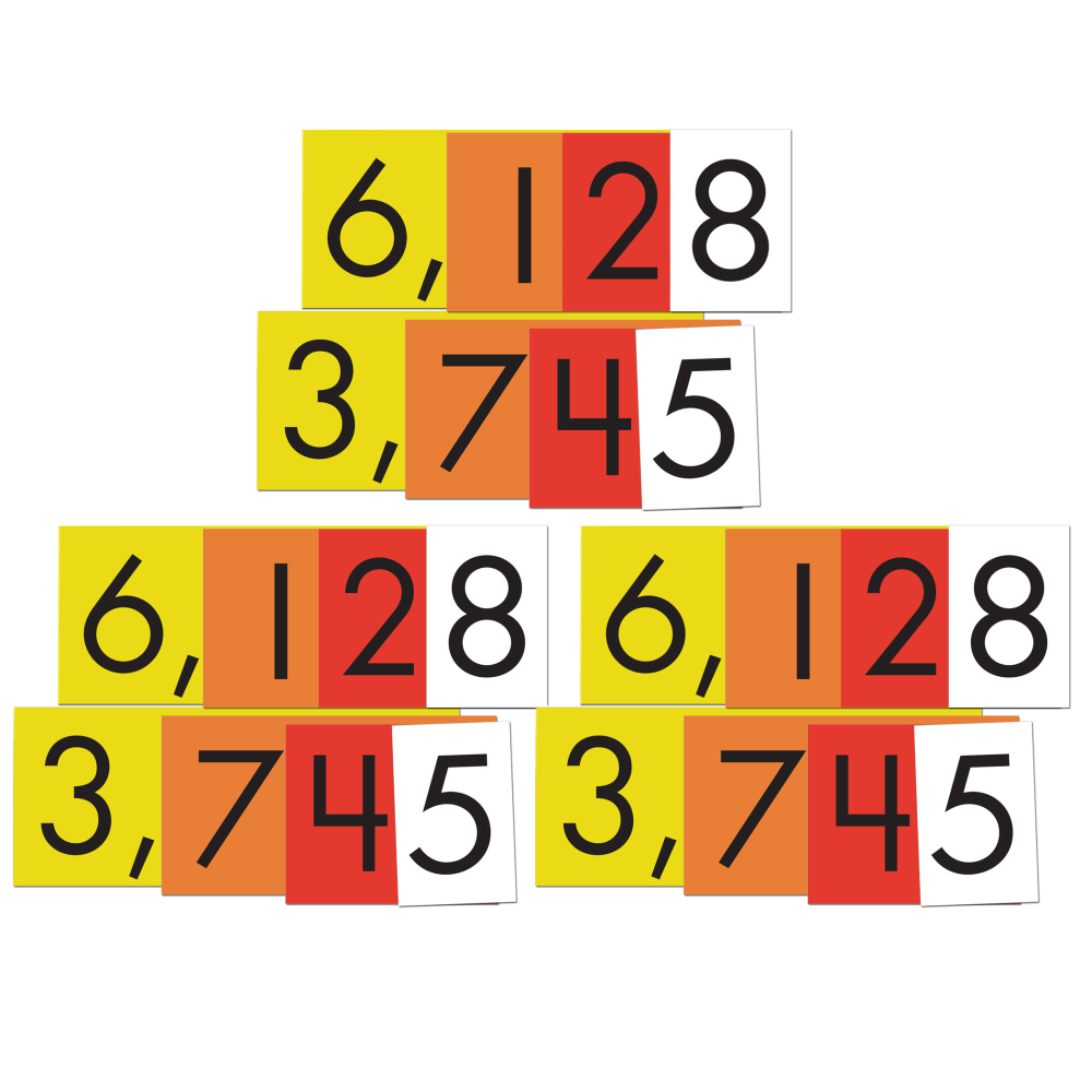 Sensational Math 4-Value Whole Numbers Place Value Cards Set, 40 Cards Per Set, Pack Of 3 Sets MPN:ELP626642-3