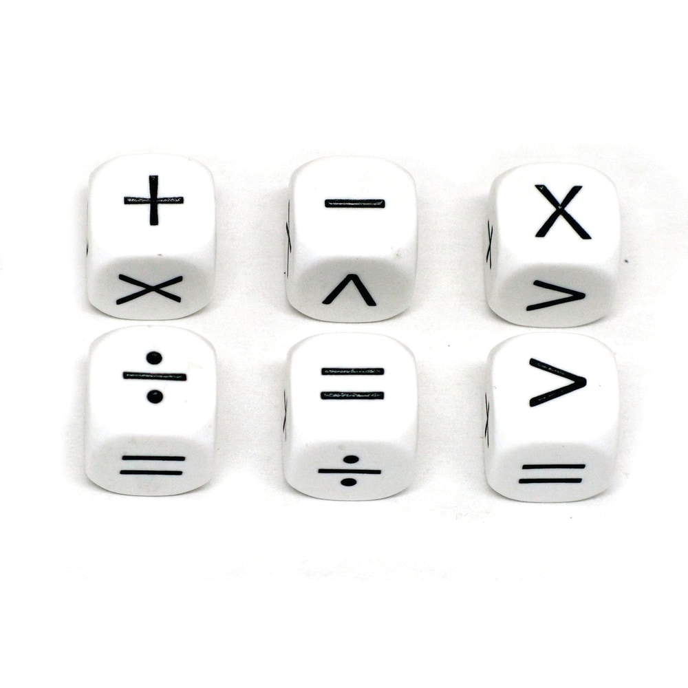 Koplow Games Operators Dice, 5/8in, White, 6 Dice Per Set, Pack Of 6 Sets MPN:KOP01648-6