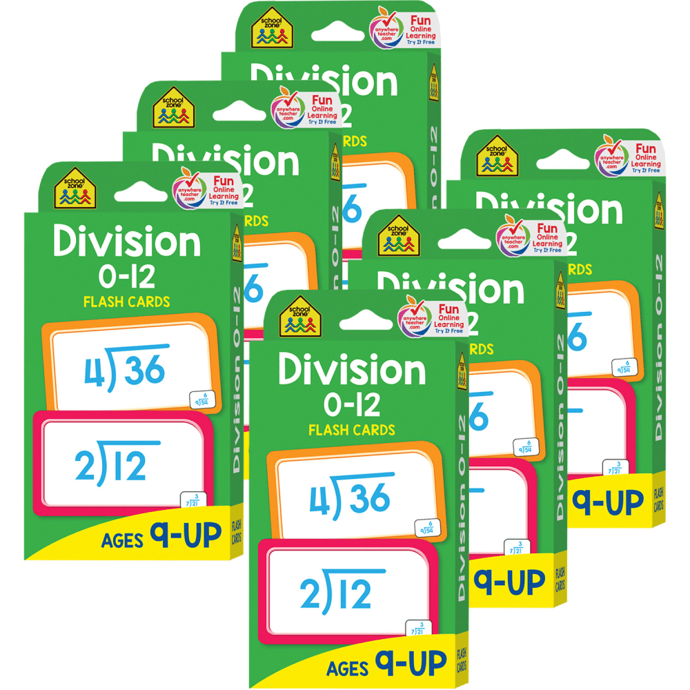 School Zone Publishing Division 0-12 Flash Cards, Set Of 6 Packs MPN:SZP04017-6