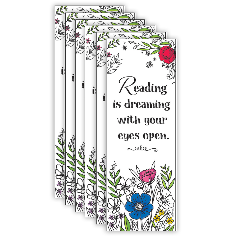 Creative Teaching Press Bookmarks, 2-1/2in x 7in, Bright Blooms, 30 Per Pack, Set Of 6 Packs MPN:CTP10870-6